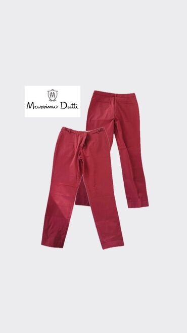 вечерние платья сиреневого цвета: Брюки Massimo Dutti - Цвет: насыщенный бордовый - Прямой крой