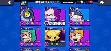 Игровые автоматы: Аккаунт Brawl Stars(Бравл Старс) Основное: - Трофеи: 55 707 - Создан — 10