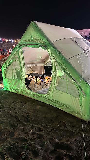 ev tipi çadır: Hava ile cadir dus kabina unitaz esya ve ya moto velosped saxlma otaqi — 2