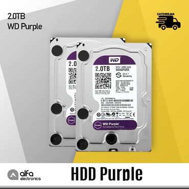 pc joystick v Azərbaycan | Video oyunlar üçün aksesuarlar: Sərt disk "WD Purple" HDD (Hard Disk) 2TB, 3.5 SATA WD Purple Həcmi