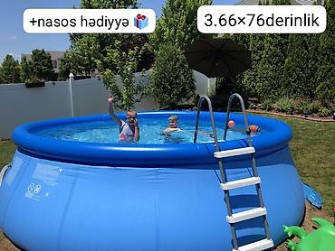 havuz intex: 🌊 Yayın sərinliyini evinizə gətirin! 3.66×76 dərinlik 🐬+nasos hədiyyə — 1