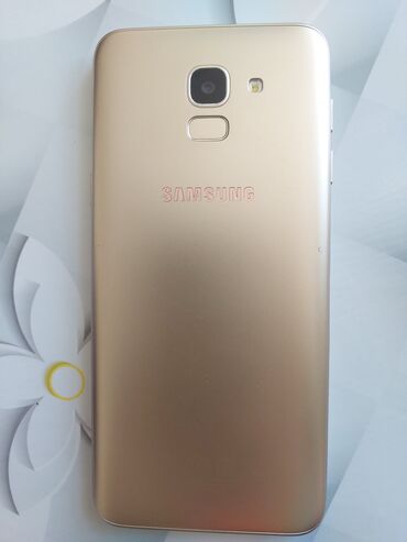 samsung a3 2016: Samsung Galaxy J6, 32 GB, rəng - Qızılı, Sensor, Barmaq izi, İki sim kartlı