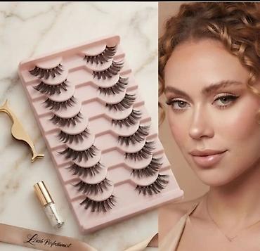 Set veštačkih trepavica – više parova u kutiji - Stil: pun, lepezast