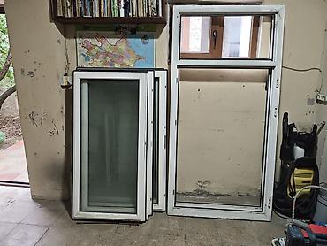 plasdik qapi: PVC pəncərə çərçivələri və şüşə paketləri dəsti - Material: ağ rəngli — 1