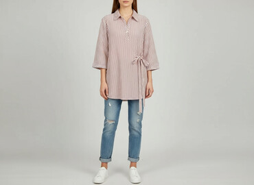 czerwona koszula damska reserved: Yessica, Tunika damska, rozmiar S