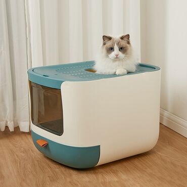Зоотовары: Продаем новый большой кошачий туалет. Размеры указанны на фото