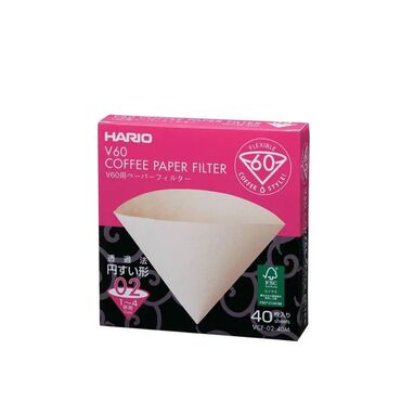 soyducu su: Hario V60 02 filterləri Çox qatlı yapon sellülozasından hazırlanıb