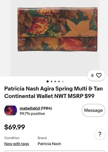 женский кошелек avon: Бренд Patricia Nash. Эксклюзив из Америки. Натуральная кожа, купюрник — 2