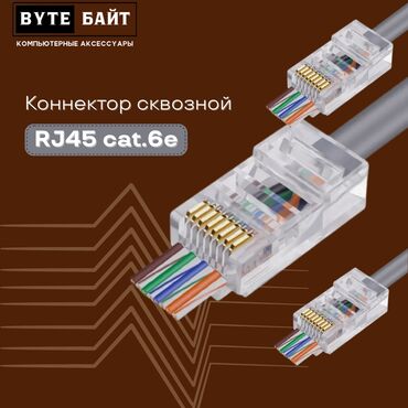 антена для модема: ✳️Коннектор сетевой сквозной RJ45 cat.6e🔸 Новый🔸 ТЦ Гоин, этаж 1
