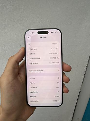 apple ipad pro: IPhone 16 Pro, 128 GB, Natural Titanium, Face ID, Barmaq izi, Simsiz şarj — 3