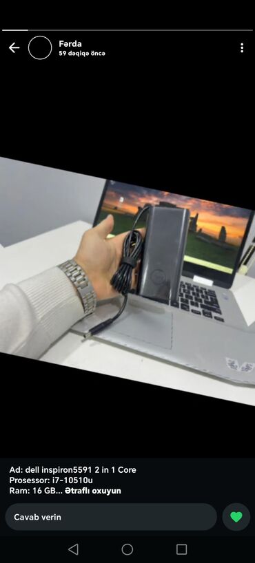 Dell: Öz şəxsi notbukmdu 1 ay sonra əsgər gedirəm deyə satıram səliqəli — 5