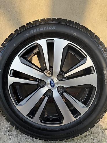 subaru outbakc: Комплект зимних колес Subaru на оригинальных литых дисках. - — 2