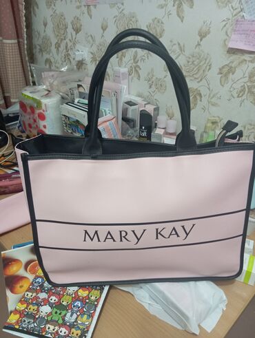 холодный кошелек купить бишкек: Сумка-тоут Mary Kay - Цвет: нежно-розовый с контрастной чёрной