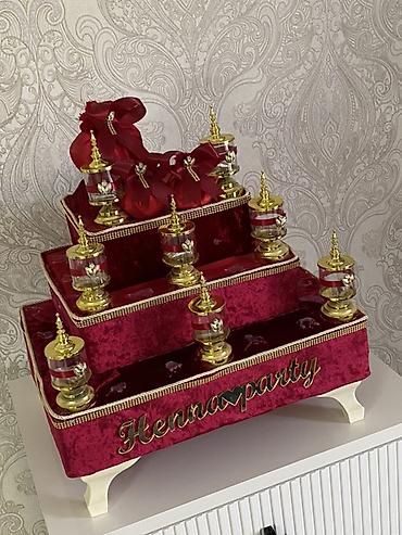 ramazan dekorları: Xına gecəsi üçün üçmərtəbəli dekorativ “Henna Party” komplekti - — 2