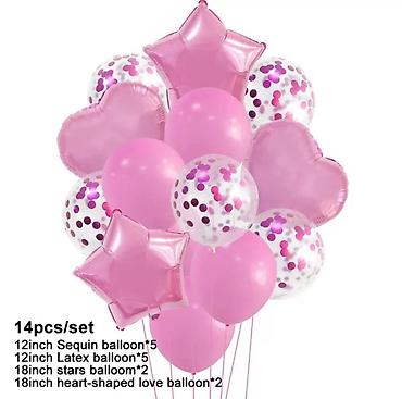 Воздушные шары и принадлежности: Наборы воздушных шаров для оформления праздника, 14 шт. в комплекте — 8