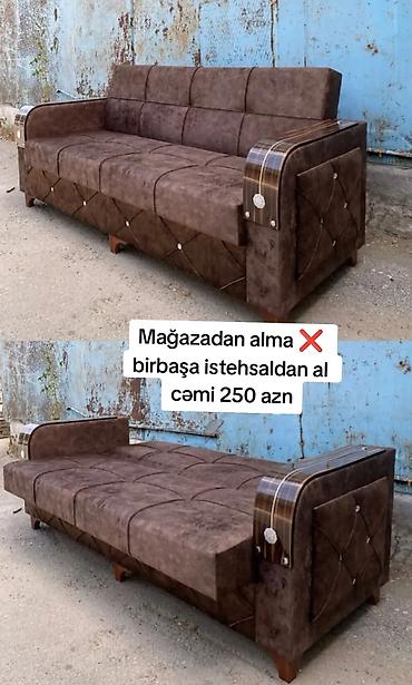 Диваны: Раскладной диван, Новый, Раскладной, С подъемным механизмом, Ткань — 1