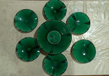 antikvar qab: Обеденный набор, цвет - Зеленый