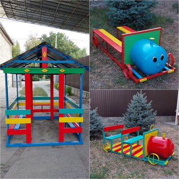 детский игровой домик: Качели для детей. Детская игровая площадка. Детский комплекс. Для
