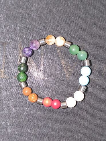 Bilərziklər: Əl işi bilərziklər dəsti - Materiallar: şüşə/daş boncuklar, bəzək — 14