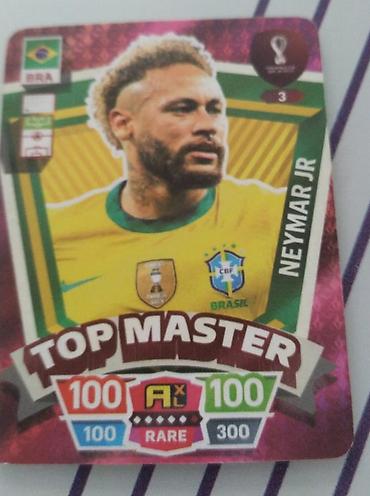 İncəsənət və kolleksiyalar: Futbolçu kartı – Neymar Jr. “Top Master” (RARE) - Mövzu: FIFA Dünya — 1
