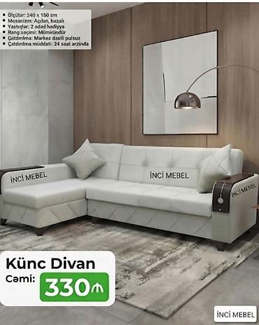 Divanlar: Künc divan, Yeni, Açılan, Bazalı, Parça, Şəhərdaxili pulsuz çatdırılma — 1