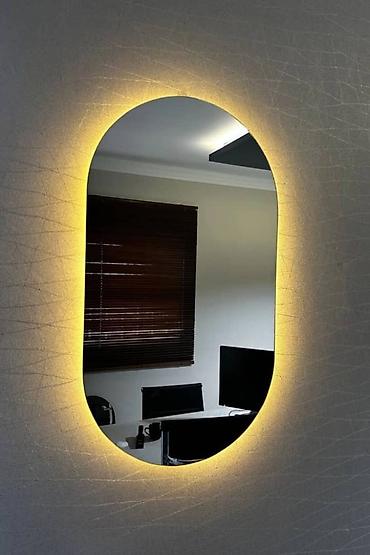 wall mirror: Настенное зеркало с подсветкой - Форма: вытянутое — 1