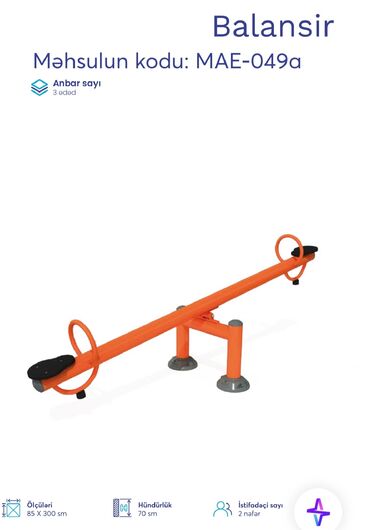 Digər biznes avadanlığı: Oyun Kompleksi – MAS-103 Uşaqlar üçün rəngarəng açıq hava oyun — 29