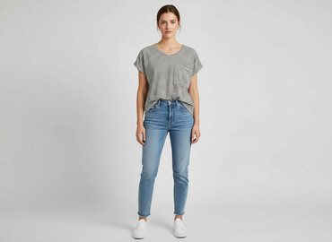 clockhouse basics t shirt: Reserved, T-shirt damski, rozmiar S