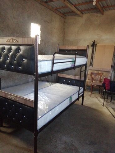 İkimərtəbəli uşaq çarpayıları: Oğlan və qız üçün, Yeni, Çarpayı, Matrassız, Siyirməsiz — 23