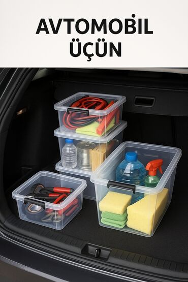 Yemək konteynerləri: Evdə, mətbəxdə, avtomobildə və ofisdə istifadə üçün mükəmməl şəffaf — 10