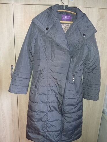 китайский товар: Пуховик, Длинная модель, С поясом, 5XL (EU 50)