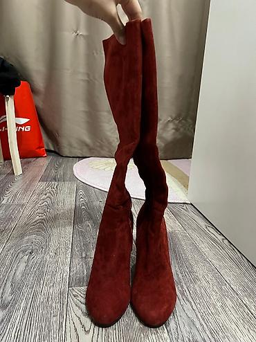 Сапоги: Сапоги, 38, Corso Como, Б/у, цвет - Красный, Платная доставка, Самовывоз — 2