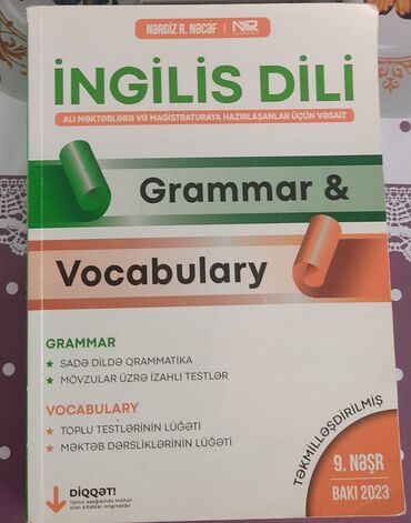 yazda qapi: İngilis dili qrammatika, lüğət, test kitabı. içi yazısızdır. Nərgiz