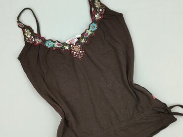 brązowe spodnie woskowane stradivarius: RAINBOW, Top damski, rozmiar M