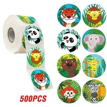 Канцтовары: Наклейки на рулоне — 500 шт Самоклеящиеся декоративные наклейки в at lalafo.kg — 4 Канцтовары: Наклейки на рулоне — 500 шт Самоклеящиеся декоративные наклейки в — 4