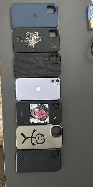 IPhone 11, Б/у, 128 ГБ, Deep Purple, Зарядное устройство, Чехол, 100 %