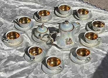 xrom caydan: Çay dəsti, rəng - Ağ, Farfor, 12 nəfərlik, Almaniya — 1