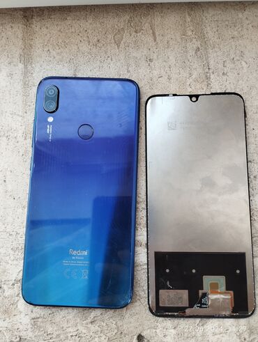 xiaomi mi 10t qiymeti: Xiaomi Redmi 7, 4 GB, цвет - Голубой, 
 Отпечаток пальца