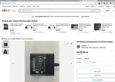 Adapteri i punjači za laptop: HP DisplayPort to DVI SL adapter (model 75) - Namena: pretvara — 9