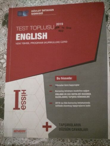 ingilis dili oyrenmek ucun kitaplar pdf: 1 ci hissə ingilis dili test toplusu