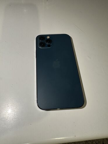 Apple iPhone: IPhone 12 Pro, Б/у, 128 ГБ, Blue Titanium, Защитное стекло, Чехол, 78 %
