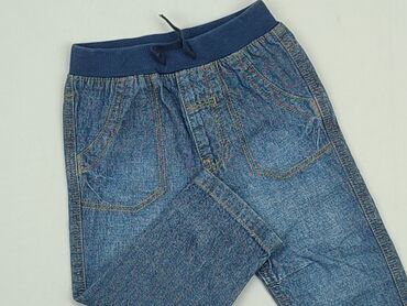 jeansy z rozszerzanymi nogawkami: Denim pants, George, 6-9 months, condition - Very good