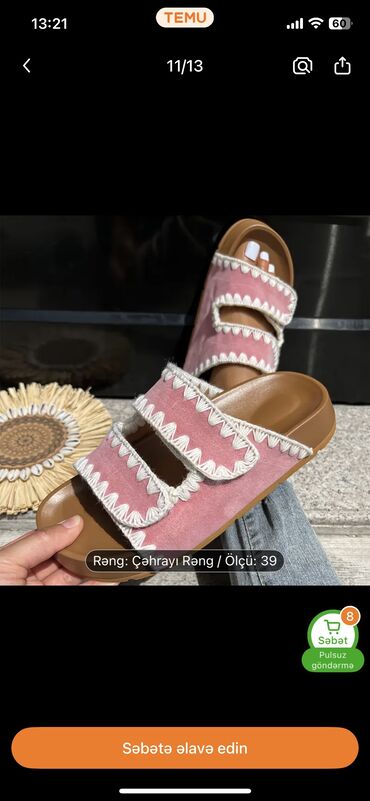 yun qadın şap şapları: Ölçü: 39, rəng - Çəhrayı, Yeni