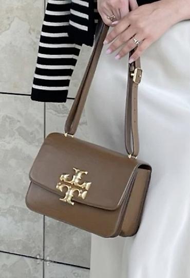 tory bruc: Tory Burch çiyin çantası – qəhvəyi rəng - Material: hamar dəri — 2