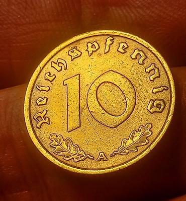 10 Reyxsmark, 1938 il, Latun, Vəziyyəti: Yaxşı lalafo.az -da 10 Reyxsmark, 1938 il, Latun, Vəziyyəti: Yaxşı