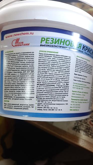 Внутренняя отделка: Резиновая краска «Главный Технолог» (Новбытхим).3кг Тип — 3