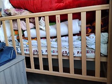 bunk bed: Детская кроватка из натурального дерева (бук/сосна, светлый оттенок) — 1
