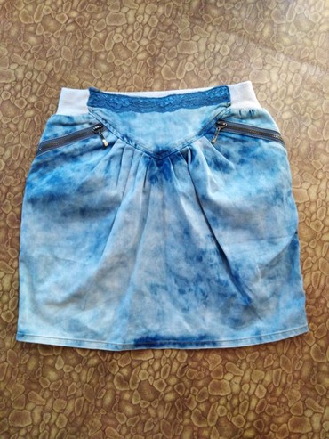 летнее джинсовое платье: Джинсовая юбочка на девочку лет 12/13. рост 152см. в отличном