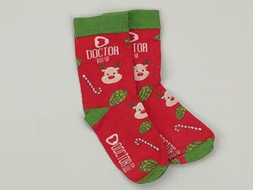 czerwona bluzka z cekinami: Socks, 22–24, condition - Very good