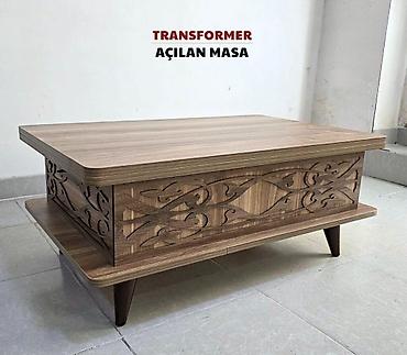 Masalar: Jurnal masası, Yeni, Transformer, Laminat, Dördbucaq masa — 1